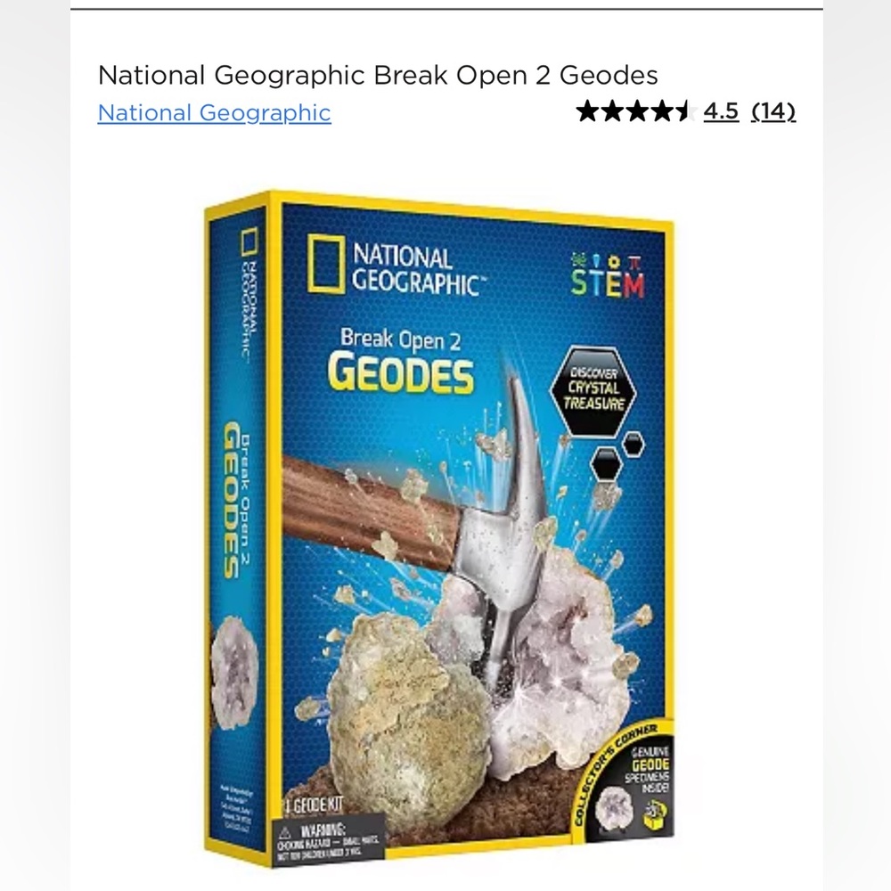 Kids - National Geographic Break Open 2 Geodes